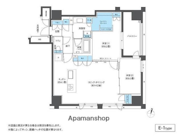 福岡県福岡市中央区今川1丁目の賃貸マンションの間取り