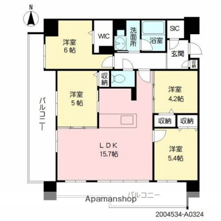福岡県福岡市東区香椎照葉7丁目の賃貸マンションの間取り