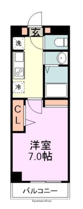 福岡県福岡市東区下原1丁目の賃貸マンションの間取り
