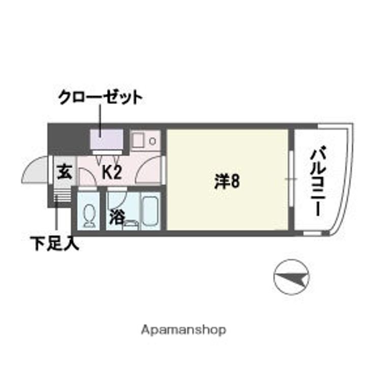 福岡県福岡市中央区警固2丁目の賃貸マンションの間取り