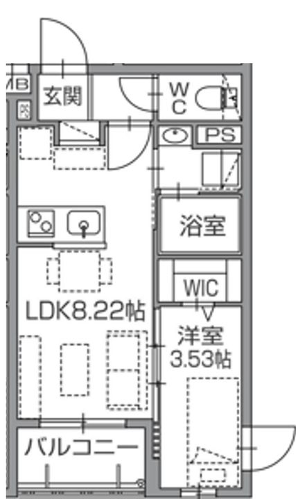 ALIVIS南福岡NORTHの間取り