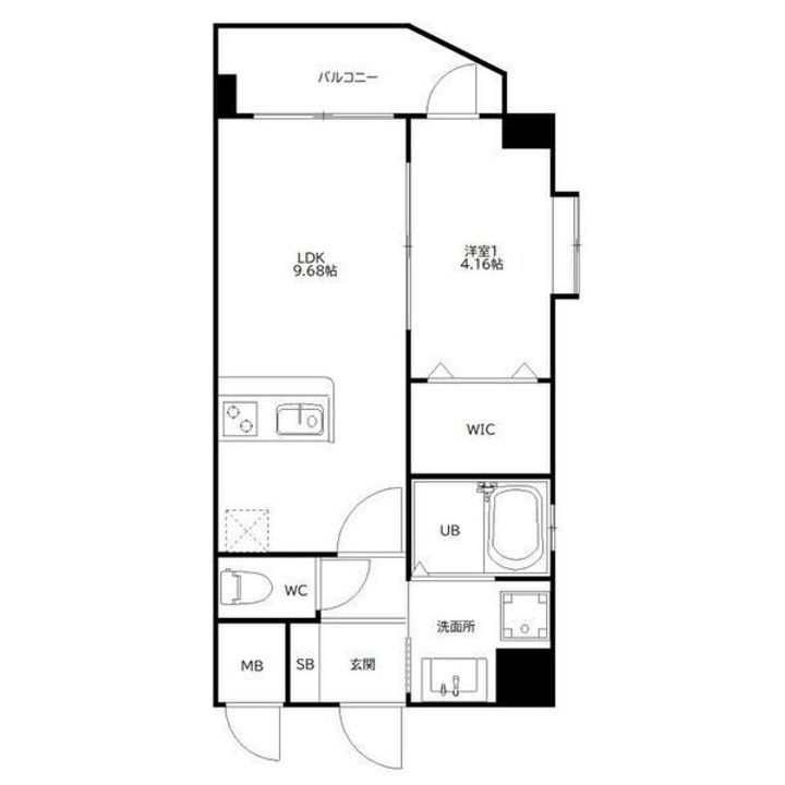 福岡県福岡市南区寺塚1丁目の賃貸マンションの間取り