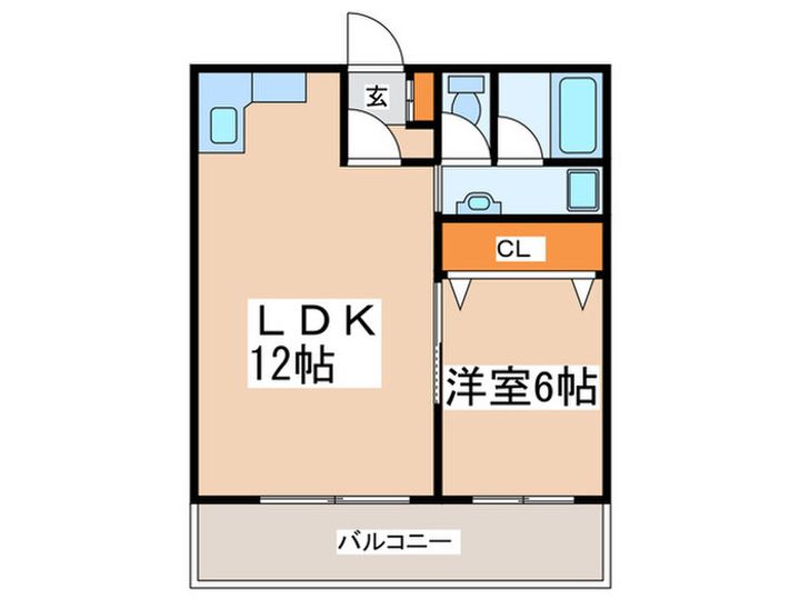 福岡県筑紫野市二日市中央4丁目の賃貸マンションの間取り