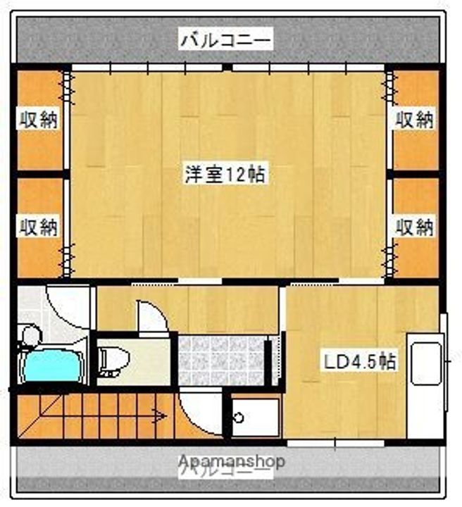 福岡県古賀市天神1丁目の賃貸アパート301の間取り