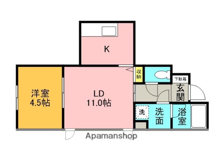 福岡県筑紫野市湯町1丁目の賃貸アパート203の間取り