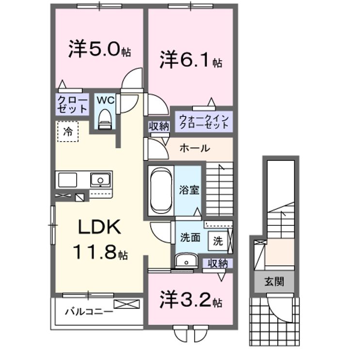 ヴィアラッテアⅢの間取り
