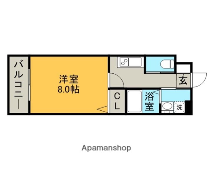 福岡県福岡市博多区那珂1丁目の賃貸マンションの間取り