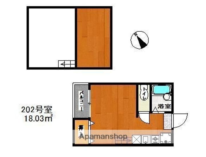 福岡県福岡市博多区博多駅南4丁目の賃貸アパートの間取り