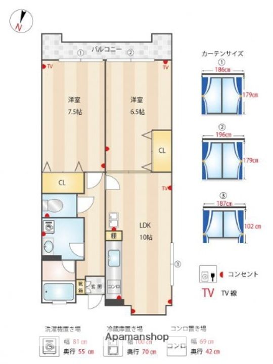 福岡県福岡市博多区博多駅南3丁目の賃貸マンションの間取り