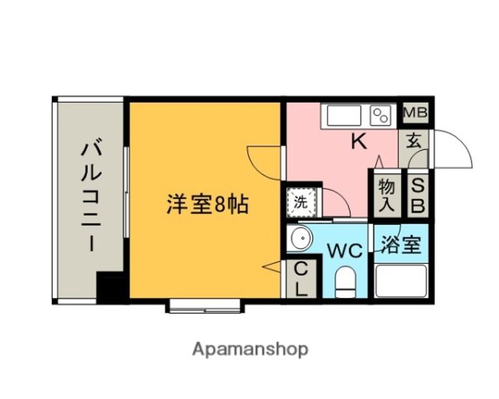福岡県福岡市博多区博多駅南3丁目の賃貸マンションの間取り