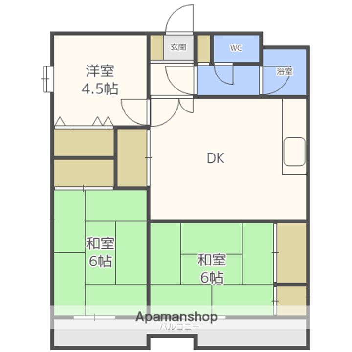 シャトレ南公園 弐番館の間取り