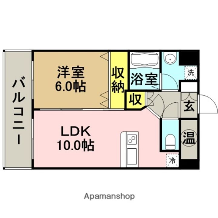福岡県福岡市博多区比恵町の賃貸マンションの間取り