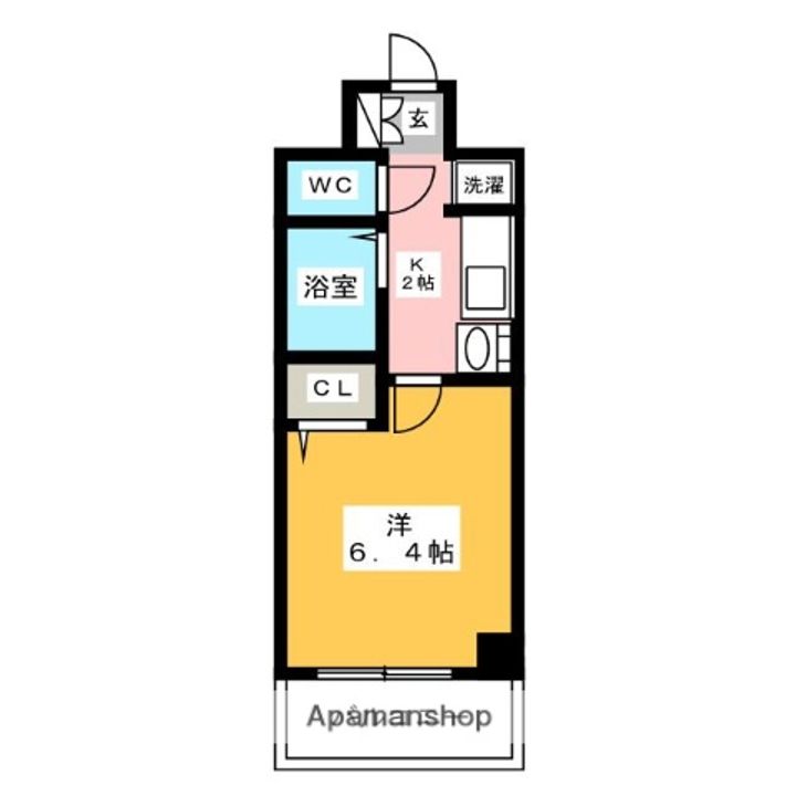 福岡県福岡市博多区堅粕1丁目の賃貸マンションの間取り