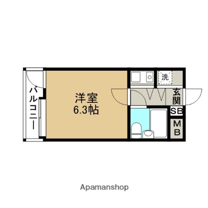 福岡県福岡市博多区堅粕4丁目の賃貸マンションの間取り