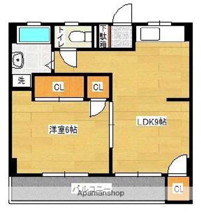 福岡県福岡市博多区千代1丁目の賃貸マンションの間取り