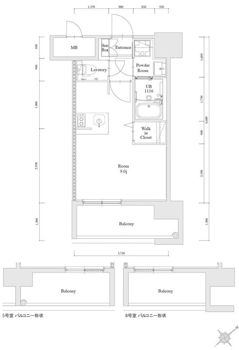 福岡県福岡市博多区博多駅南2丁目の賃貸マンションの間取り