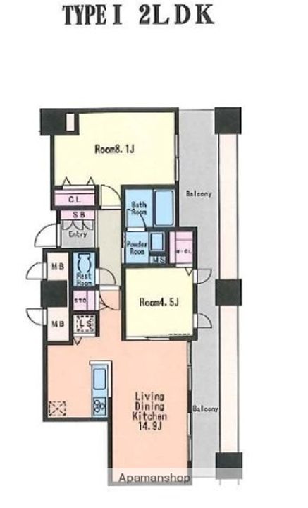 KDXレジデンス大濠ハーバービュータワーの間取り