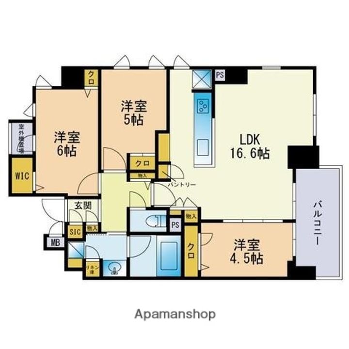 プラムコート六本松の間取り