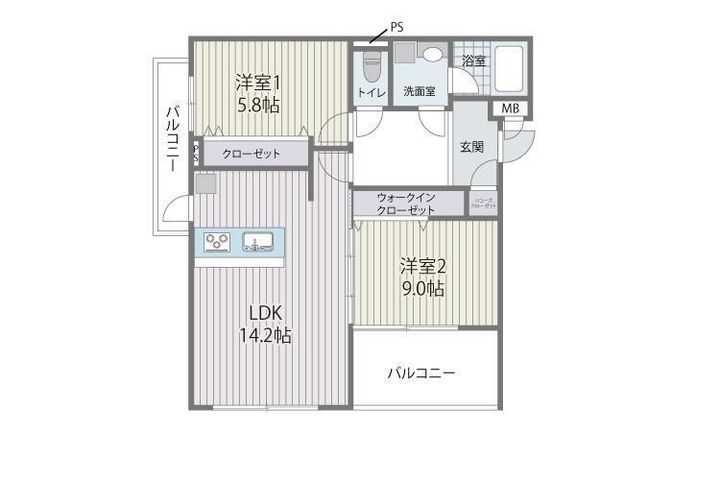HEIRESS HIRAOの間取り