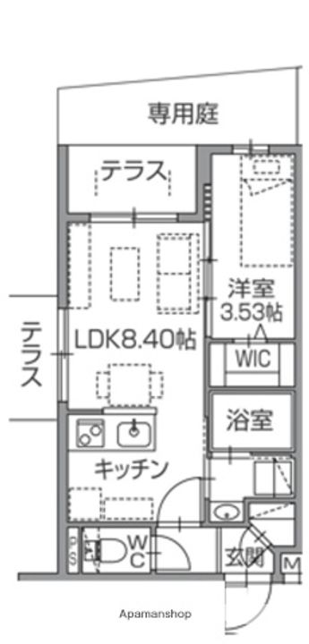 福岡県福岡市博多区元町1丁目の賃貸マンションの間取り