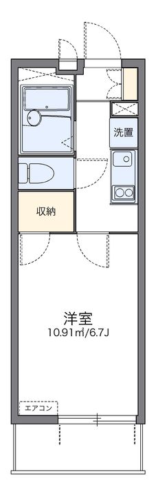 レオパレスKAZU403の間取り
