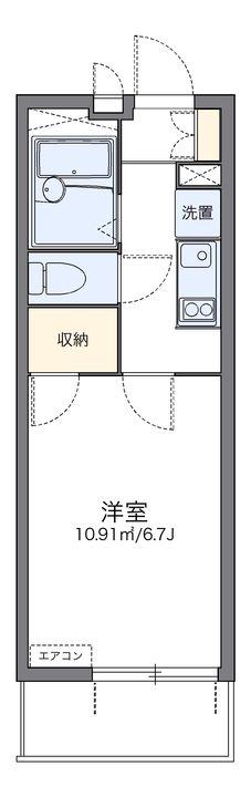 レオパレスKAZU401の間取り