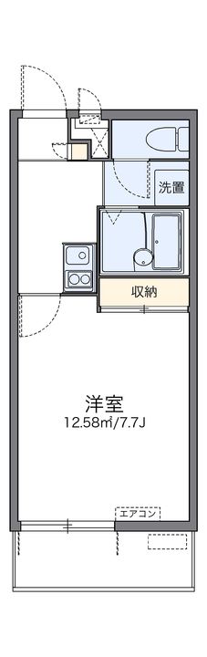 レオパレスSUN CITY 絆104の間取り