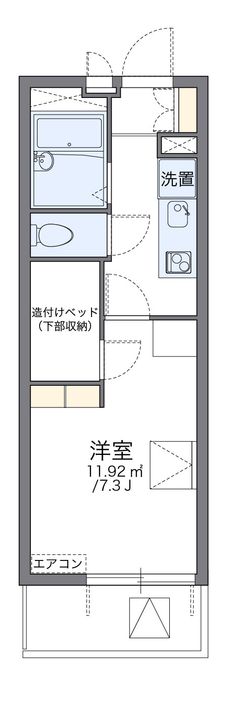 レオパレス片野S406の間取り