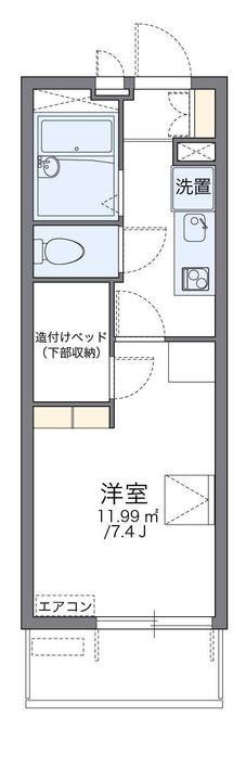 レオパレスせんだん110の間取り