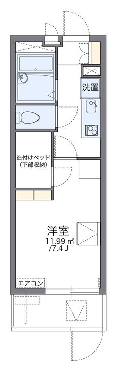 レオパレスせんだん113の間取り