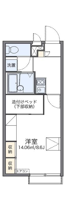 レオパレス星&ナミ K10の間取り