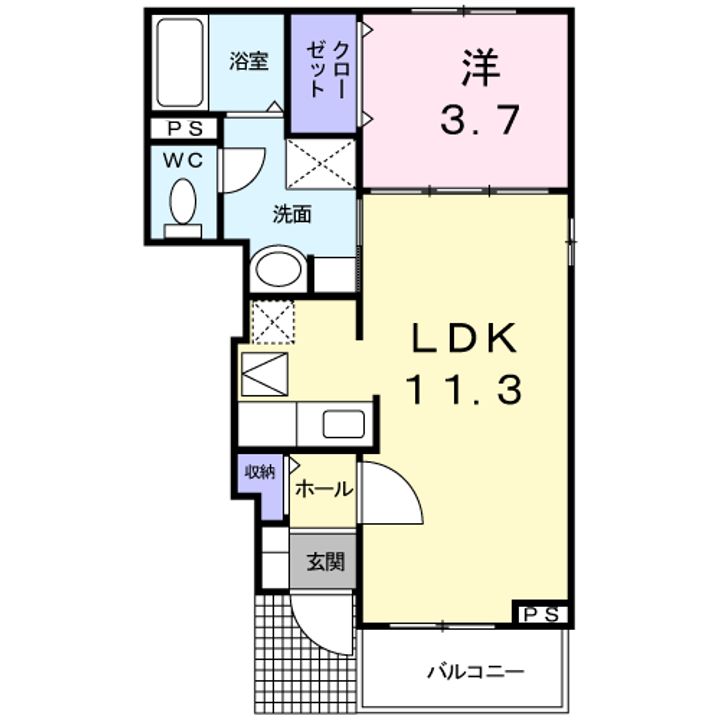 ユニゾン奥田の間取り
