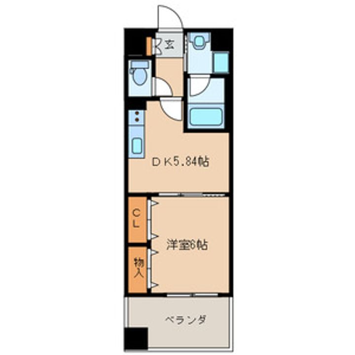 フォレストビュー608号室の間取り