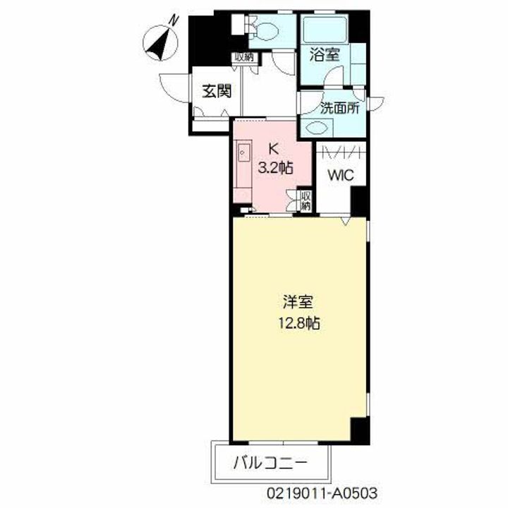 福岡県北九州市小倉北区片野3丁目の賃貸マンションの間取り