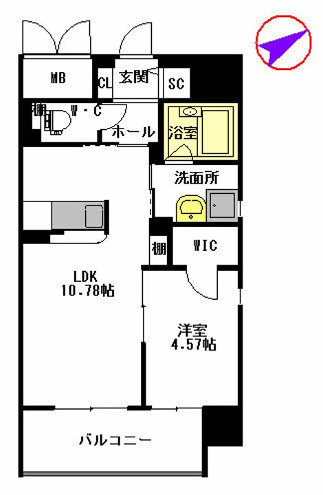 福岡県北九州市門司区柳町1丁目の賃貸マンション601の間取り