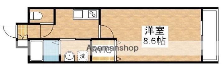 福岡県北九州市小倉北区中島1丁目の賃貸マンションの間取り