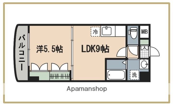 福岡県北九州市小倉南区北方4丁目の賃貸マンションの間取り