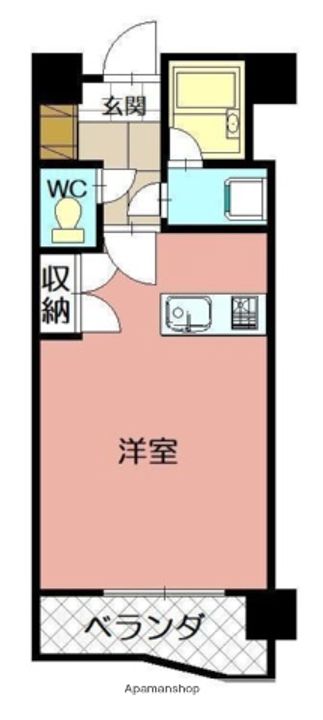福岡県北九州市小倉北区中津口1丁目の賃貸マンションの間取り