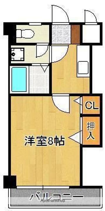 福岡県北九州市八幡東区西本町2丁目の賃貸マンションの間取り