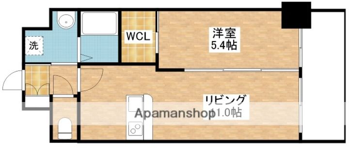 福岡県北九州市小倉北区中井口の賃貸マンションの間取り