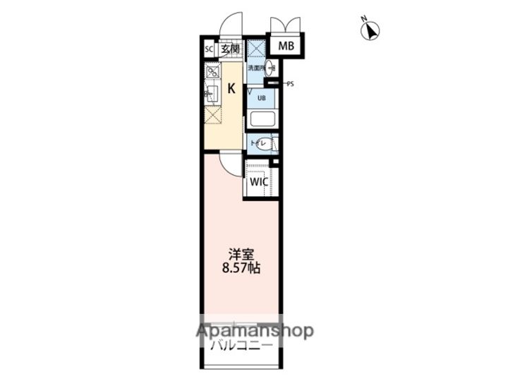 福岡県北九州市小倉北区三郎丸2丁目の賃貸マンションの間取り