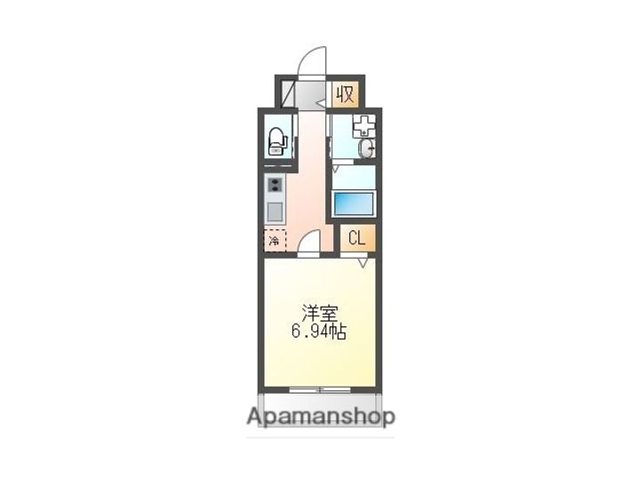 福岡県北九州市小倉北区木町3丁目の賃貸マンションの間取り