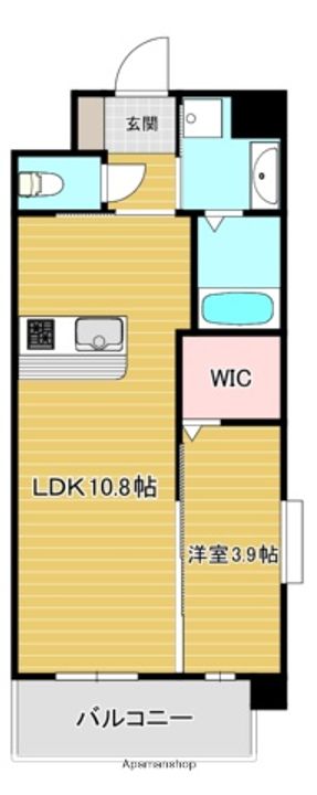福岡県北九州市小倉北区浅野2丁目の賃貸マンションの間取り