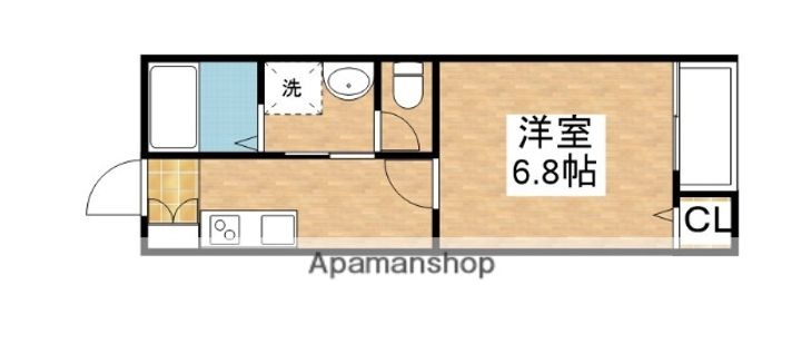 福岡県北九州市八幡東区前田3丁目の賃貸アパートの間取り