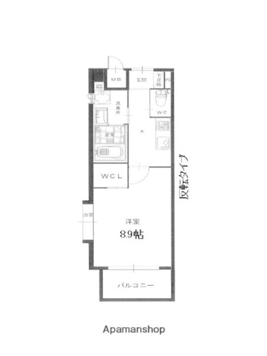 福岡県北九州市小倉北区鍛冶町2丁目の賃貸マンションの間取り
