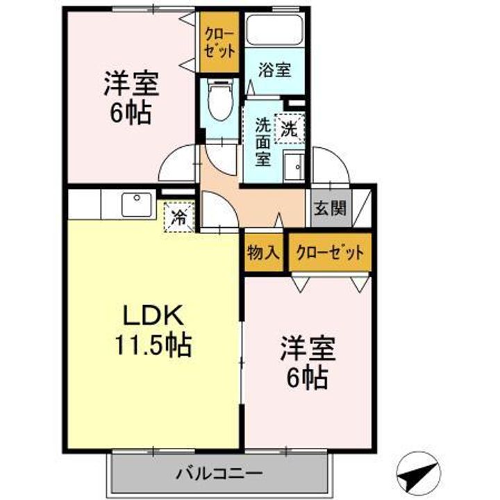 パインテールⅡの間取り