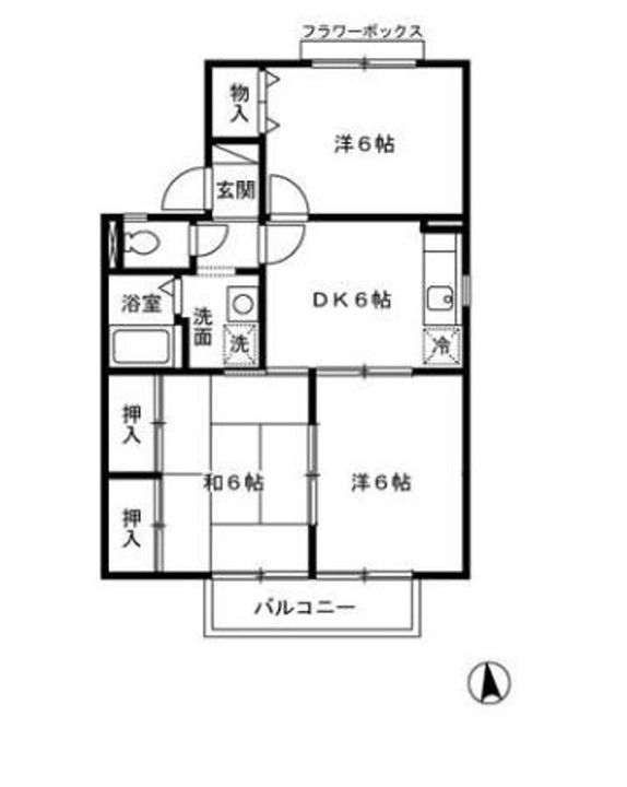 セジュール鴨生田 A棟の間取り