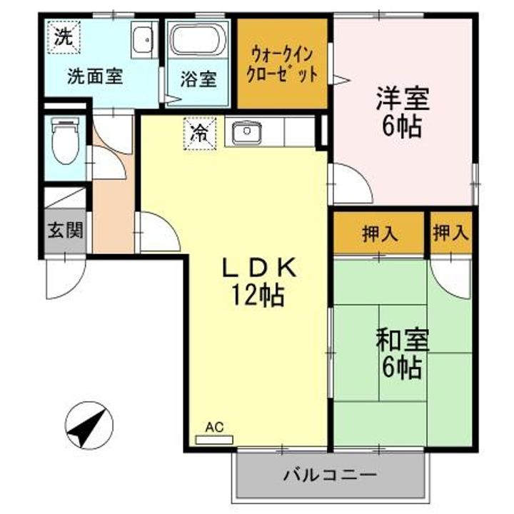 パストラル湯川A棟の間取り