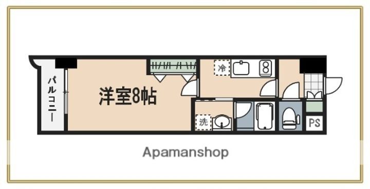 福岡県北九州市門司区西海岸2丁目の賃貸マンションの間取り