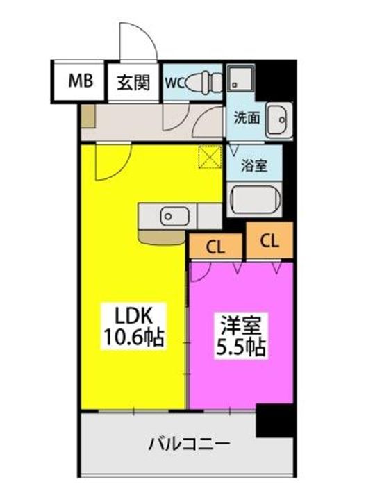 福岡県北九州市八幡西区大浦3丁目の賃貸マンションの間取り